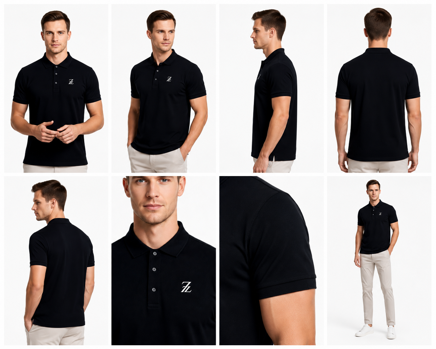 Essential Black Polo