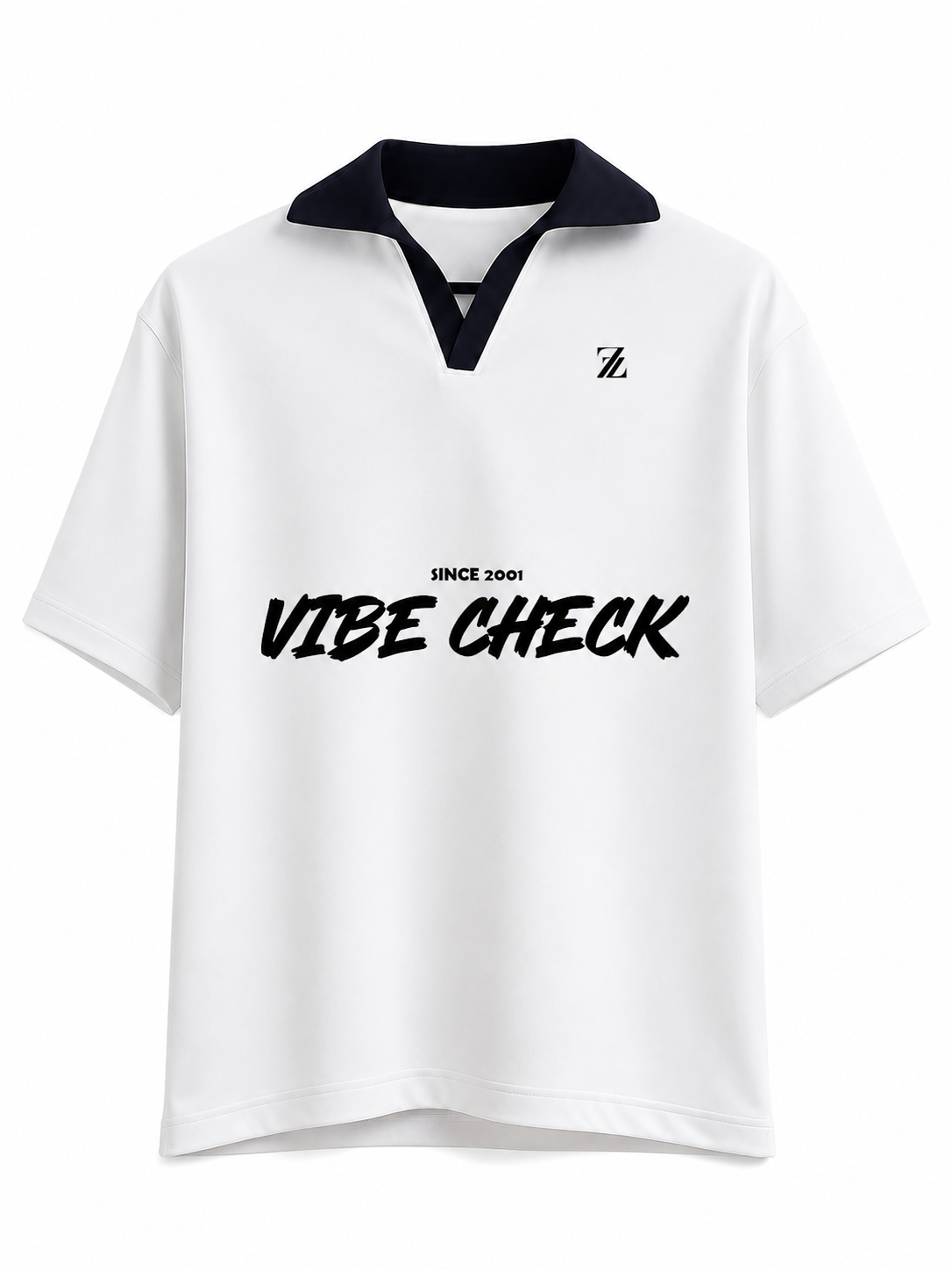 VIBE CHECK White Polo