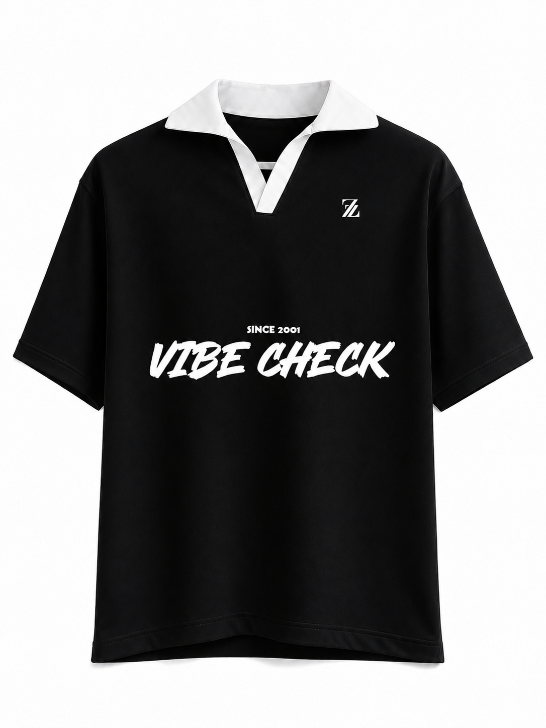 VIBE CHECK Black Polo