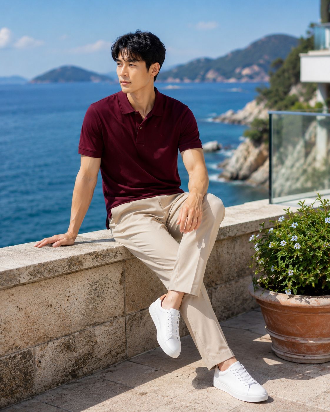 Essential Maroon Polo